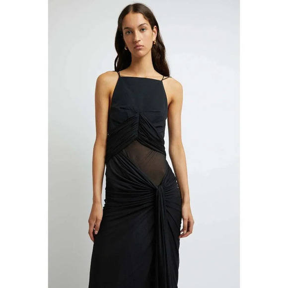 CHRISTOPHER ESBER Chlorophyte Ore Gown in Black 0 New Womens sheer Long Dress - Picture 9 of 13